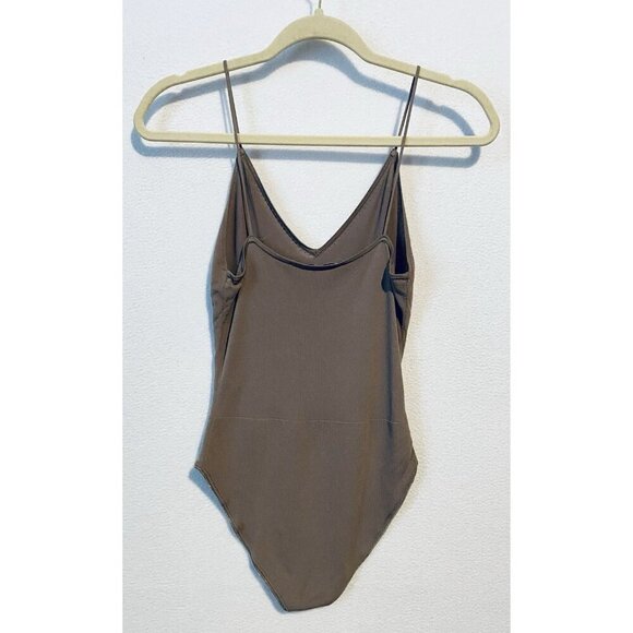 Zara Top Womens Medium Light Mink Strappy Bodysuit Soft Stretchy Boho Flirty - Picture 4 of 7